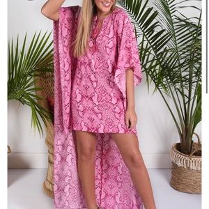 EUC Buddy Love Pink Snakeskin Dress